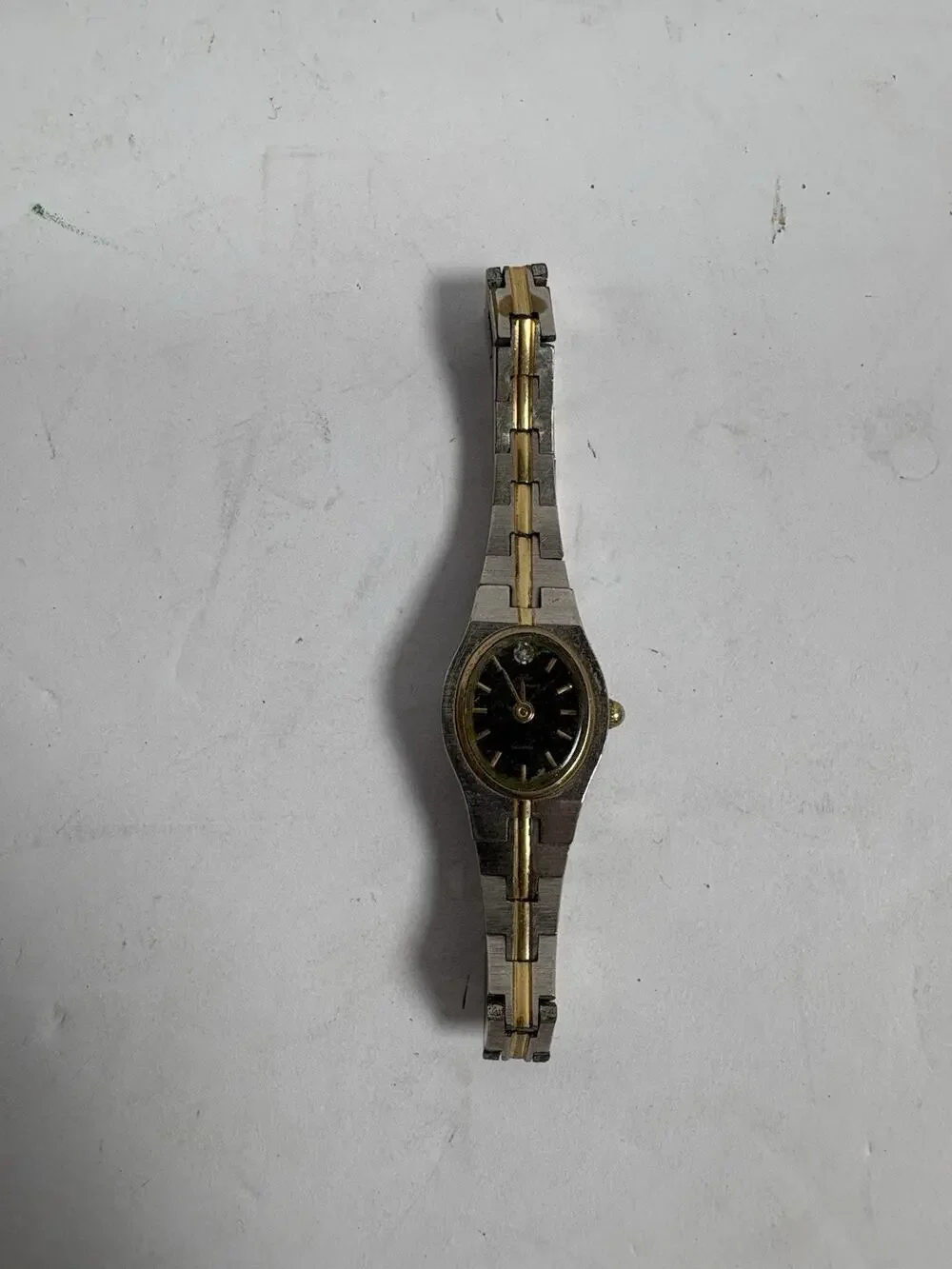 Jules Jurgensen 4960 Women’s Quartz Watch Two Tone Parts Repair Untested